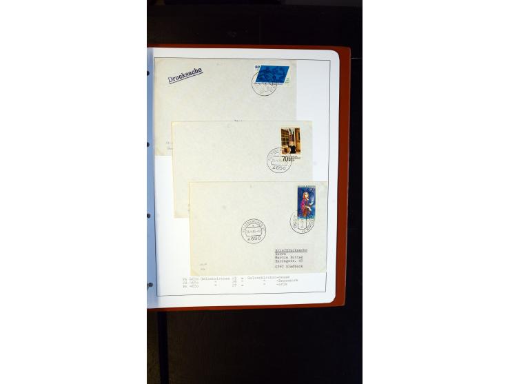 GELSENKIRCHEN: 1860/2000 (ca.), Sammlung ab Preußen in vier Alben, dabei interessante Frankaturen und Stempel, R-Briefe, Luft