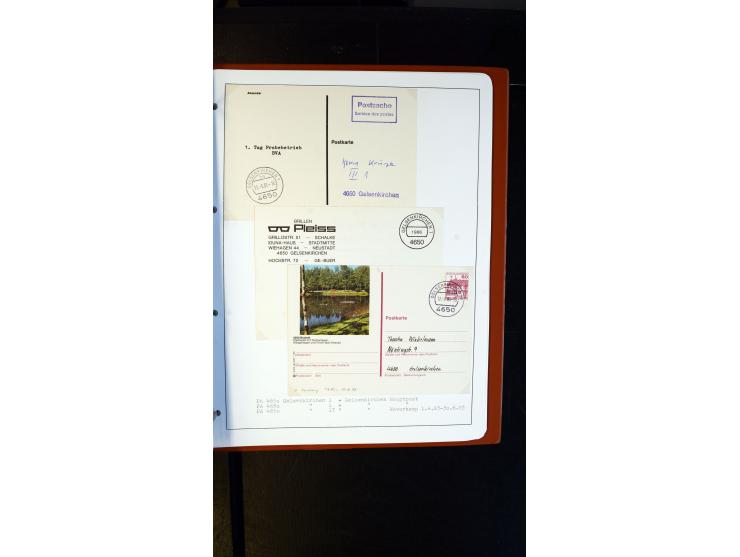 GELSENKIRCHEN: 1860/2000 (ca.), Sammlung ab Preußen in vier Alben, dabei interessante Frankaturen und Stempel, R-Briefe, Luft