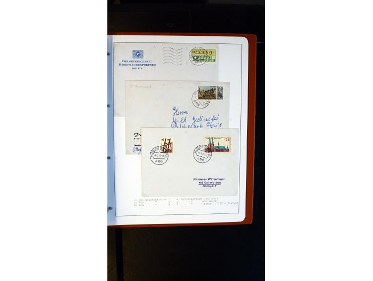 GELSENKIRCHEN: 1860/2000 (ca.), Sammlung ab Preußen in vier Alben, dabei interessante Frankaturen und Stempel, R-Briefe, Luft