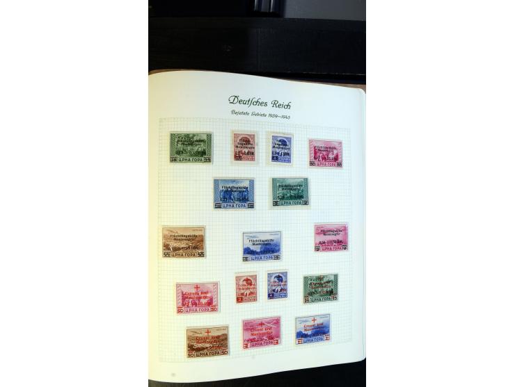 1939/45, meist ungebrauchte und postfrische Sammlung mit einigen besseren und kpl. Ausgaben, dabei u.a. Kotor Mi.-Nr. 1-6, Mo