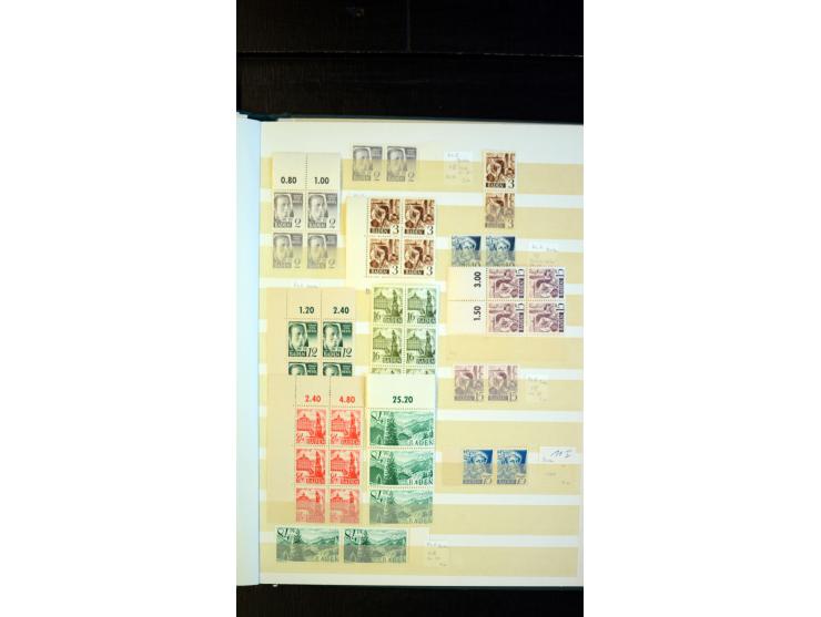 1945/49, postfrischer, ungebrauchter und gestempelter Bestand mit vielen guten Werten, Sätzen und Blocks, etliches sign. Schl