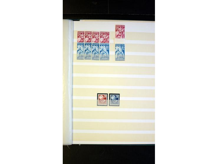 1945/49, postfrischer, ungebrauchter und gestempelter Bestand mit vielen guten Werten, Sätzen und Blocks, etliches sign. Schl