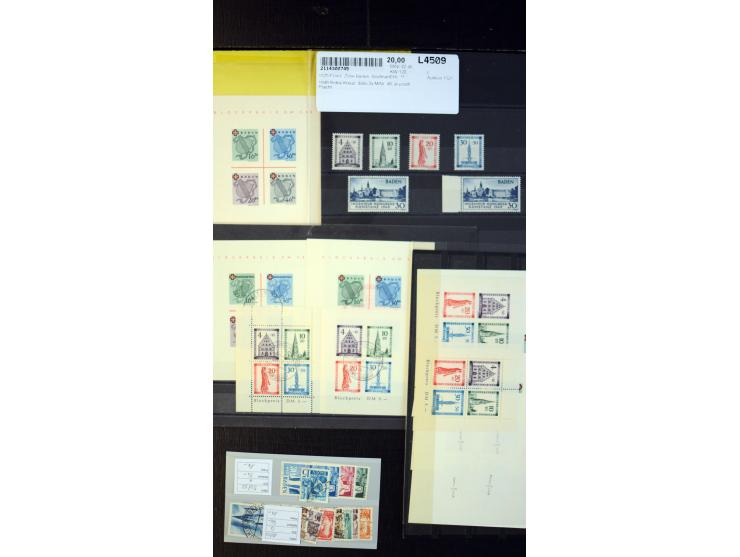 1945/49, postfrischer, ungebrauchter und gestempelter Bestand mit vielen guten Werten, Sätzen und Blocks, etliches sign. Schl