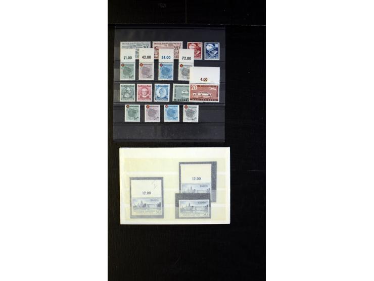 1945/49, postfrischer, ungebrauchter und gestempelter Bestand mit vielen guten Werten, Sätzen und Blocks, etliches sign. Schl