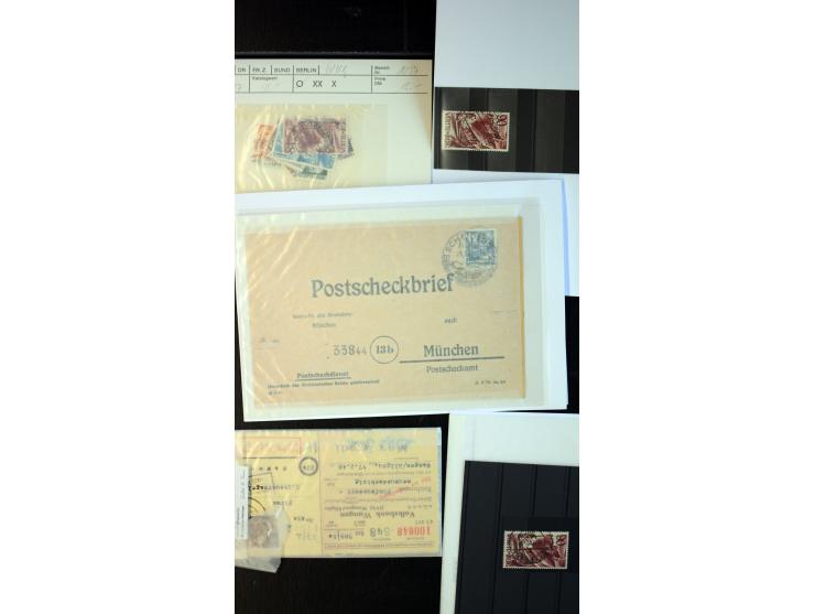 1945/49, postfrischer, ungebrauchter und gestempelter Bestand mit vielen guten Werten, Sätzen und Blocks, etliches sign. Schl