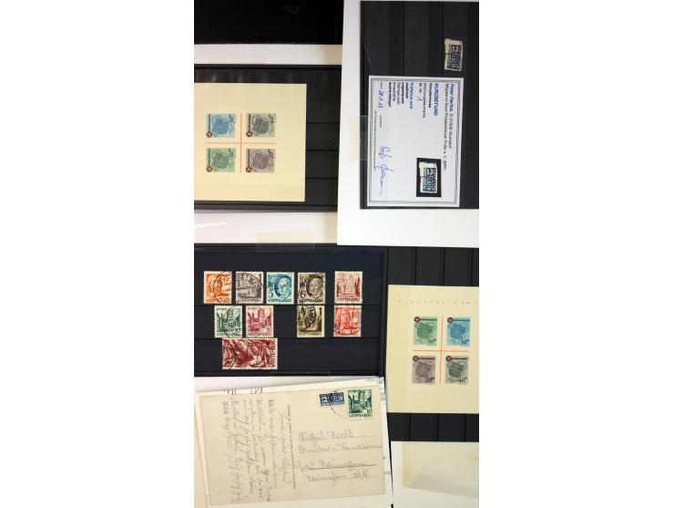 1945/49, postfrischer, ungebrauchter und gestempelter Bestand mit vielen guten Werten, Sätzen und Blocks, etliches sign. Schl