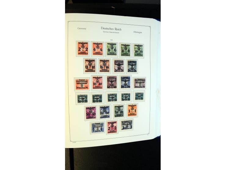 1939/45, meist postfrische Sammlung mit vielen kpl. Ausgaben und Gebiete, dabei u.a. Laibach ohne Portomarken kpl. und meist 