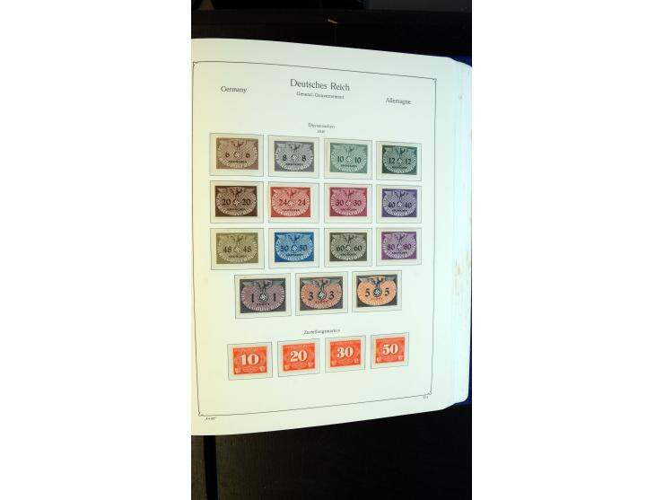 1939/45, meist postfrische Sammlung mit vielen kpl. Ausgaben und Gebiete, dabei u.a. Laibach ohne Portomarken kpl. und meist 