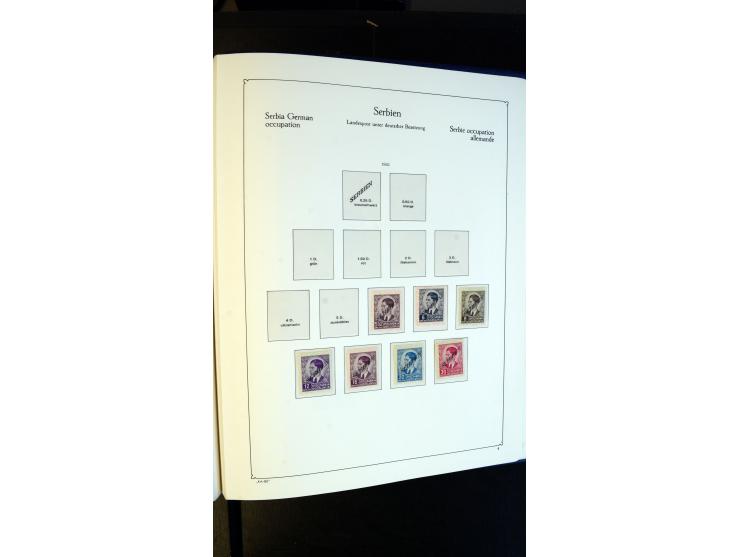 1939/45, meist postfrische Sammlung mit vielen kpl. Ausgaben und Gebiete, dabei u.a. Laibach ohne Portomarken kpl. und meist 