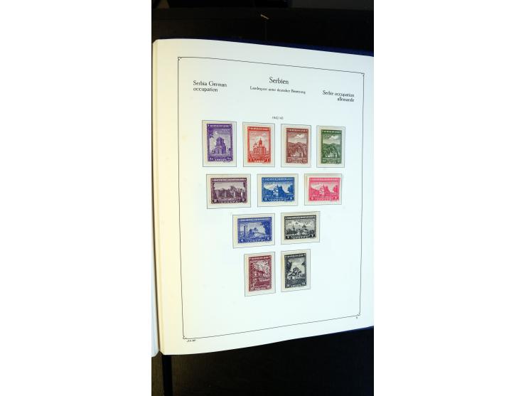 1939/45, meist postfrische Sammlung mit vielen kpl. Ausgaben und Gebiete, dabei u.a. Laibach ohne Portomarken kpl. und meist 