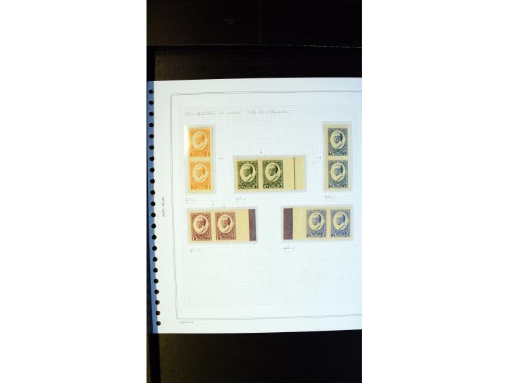 1929 Meierovics 2-30 s., small unused/never hinged collection, containing different watermarks and 4 pairs imperforated betwe