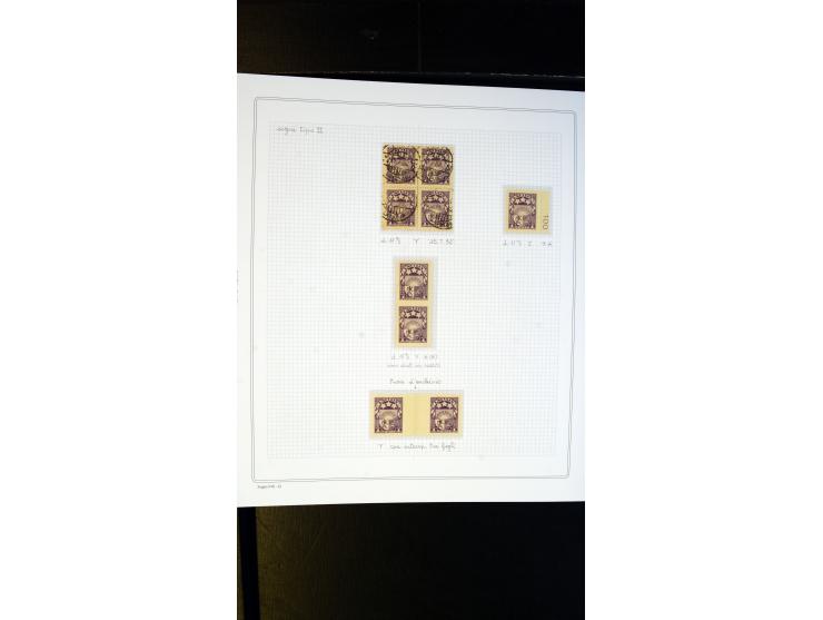 1929, Coat of arms 1-50s., unused/never hinged and used collection, containing archival proofs, different watermarks, pairs i