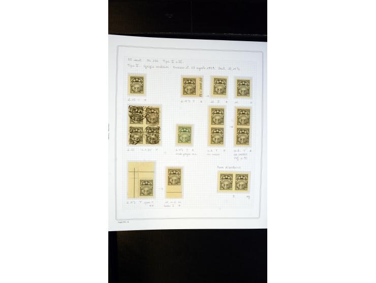 1929, Coat of arms 1-50s., unused/never hinged and used collection, containing archival proofs, different watermarks, pairs i