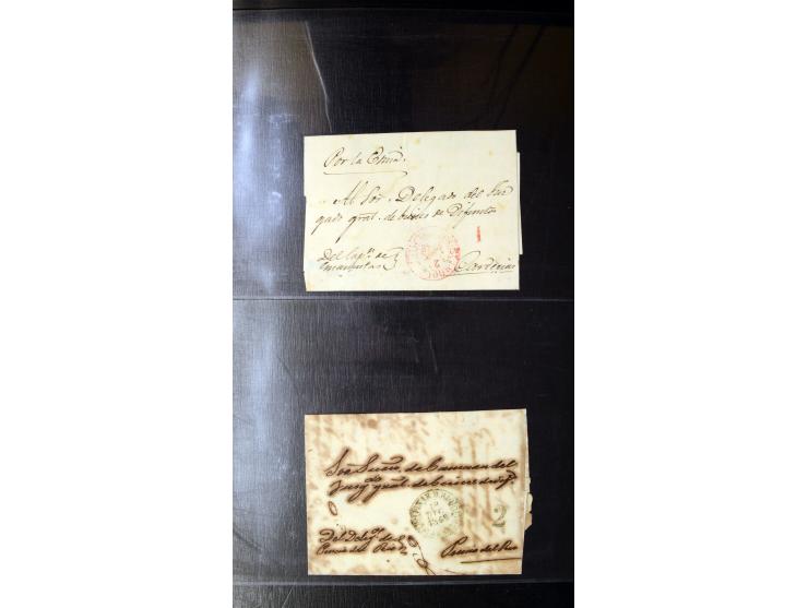 1839/54, Partie mit 28 Vorphila-Briefen, dabei verschiedene Ortstempel mit u.a. Puerto Principe, Matanzas, Carteria de Alacra