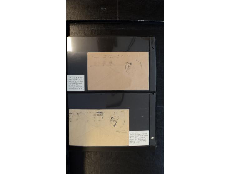 1901/68, ca. 65 Briefe und Ganzsachen aus Indien nach Nepal, dabei interessante Frankaturen, R-Briefe, verschiedene Ankunftss