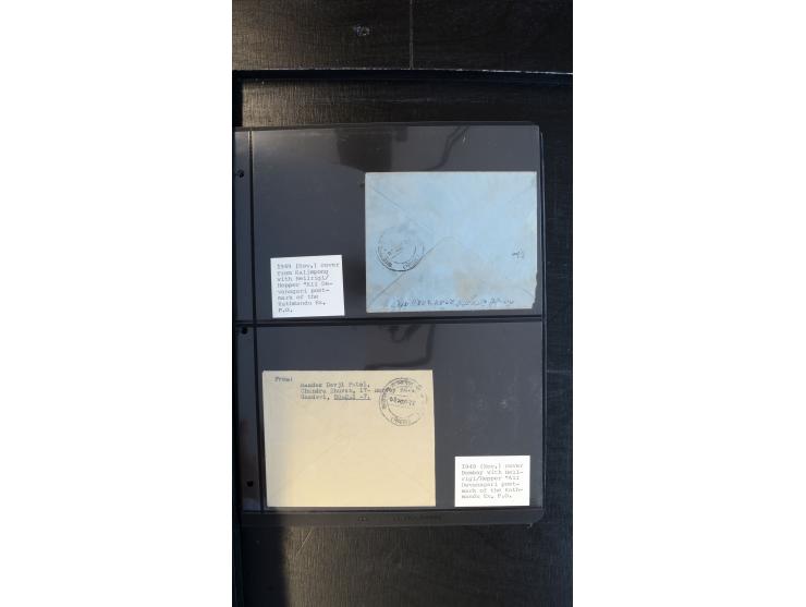 1901/68, ca. 65 Briefe und Ganzsachen aus Indien nach Nepal, dabei interessante Frankaturen, R-Briefe, verschiedene Ankunftss