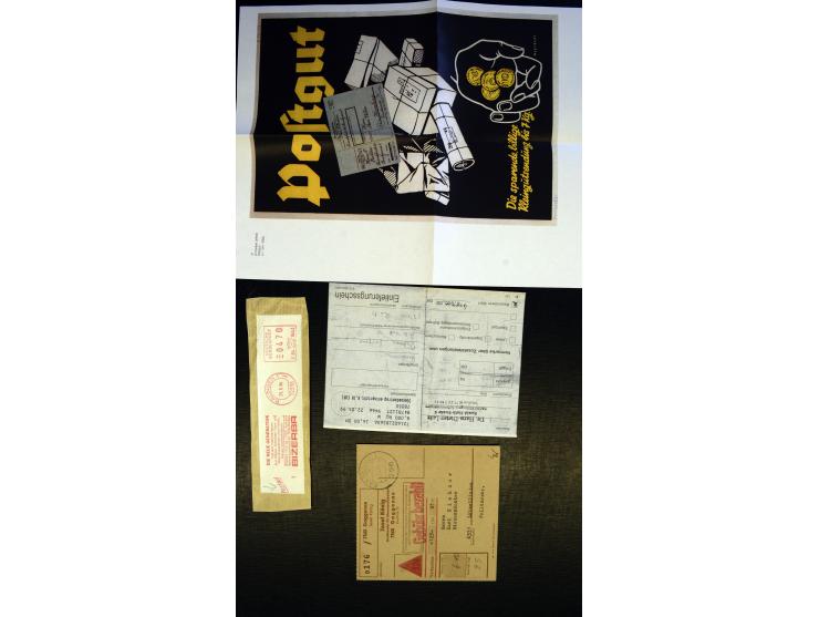 1949/93, Sammlung "Päckchen, Paket- und Postgutkarten) mit ca. 300 Belegen, dabei verschiedene Vordrucke, Frankaturen, Portos