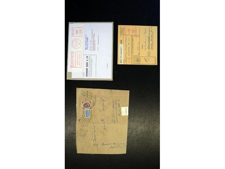 1949/93, Sammlung "Päckchen, Paket- und Postgutkarten) mit ca. 300 Belegen, dabei verschiedene Vordrucke, Frankaturen, Portos