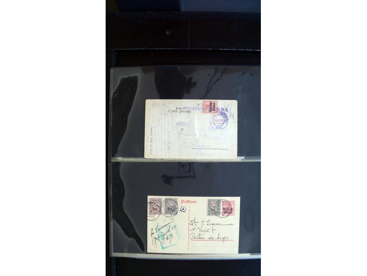 1917/18, ca. 90 Briefe, Karten und meist gebrauchten Ganzsachen, dabei interessante Stempel, Zensuren, Eilboten-Briefe, Ausla