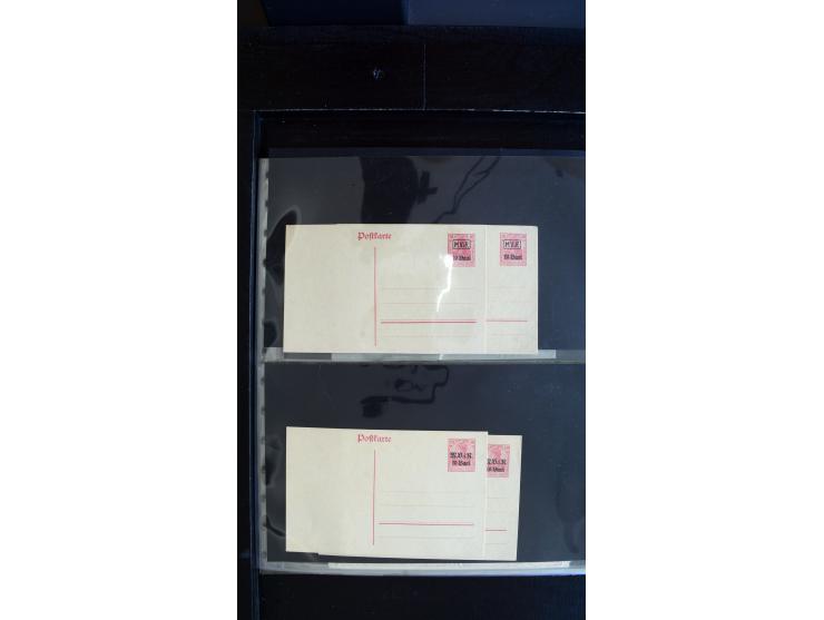 1917/18, ca. 90 Briefe, Karten und meist gebrauchten Ganzsachen, dabei interessante Stempel, Zensuren, Eilboten-Briefe, Ausla