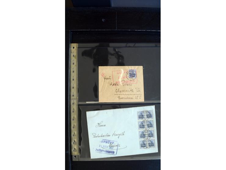 1917/18, ca. 90 Briefe, Karten und meist gebrauchten Ganzsachen, dabei interessante Stempel, Zensuren, Eilboten-Briefe, Ausla