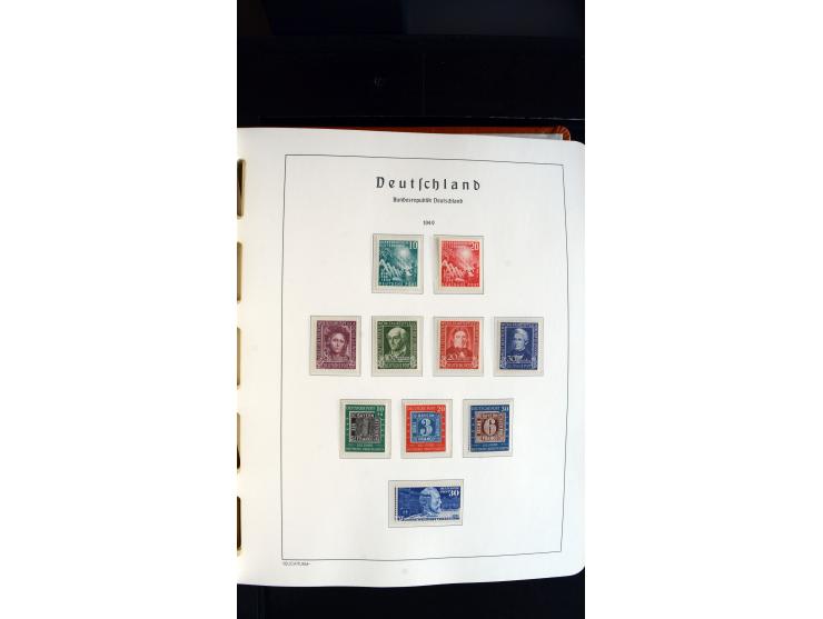 1949/78, postfrische kpl. Sammlung und gestempelte kpl. Sammlung in 2 Leuchtturm-Alben