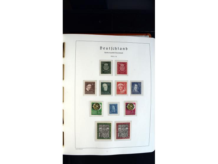 1949/78, postfrische kpl. Sammlung und gestempelte kpl. Sammlung in 2 Leuchtturm-Alben