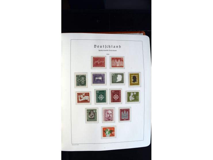 1949/78, postfrische kpl. Sammlung und gestempelte kpl. Sammlung in 2 Leuchtturm-Alben