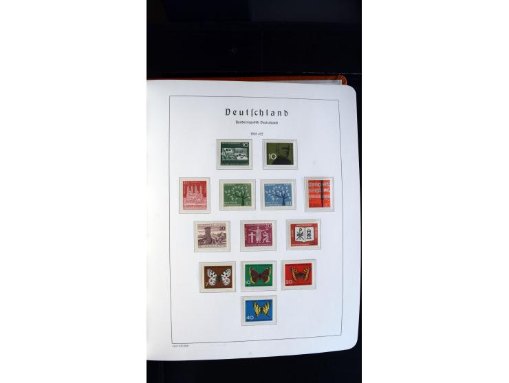 1949/78, postfrische kpl. Sammlung und gestempelte kpl. Sammlung in 2 Leuchtturm-Alben