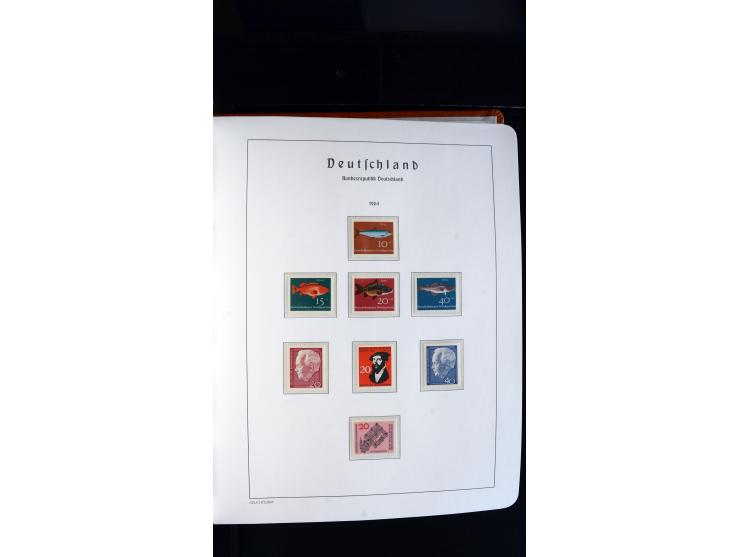 1949/78, postfrische kpl. Sammlung und gestempelte kpl. Sammlung in 2 Leuchtturm-Alben