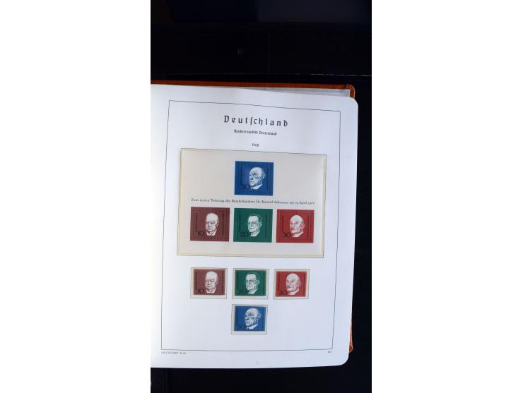 1949/78, postfrische kpl. Sammlung und gestempelte kpl. Sammlung in 2 Leuchtturm-Alben