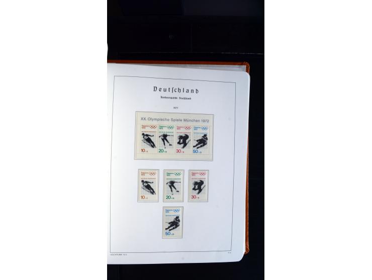 1949/78, postfrische kpl. Sammlung und gestempelte kpl. Sammlung in 2 Leuchtturm-Alben