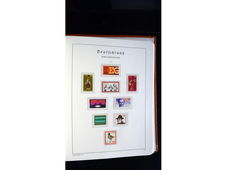 1949/78, postfrische kpl. Sammlung und gestempelte kpl. Sammlung in 2 Leuchtturm-Alben