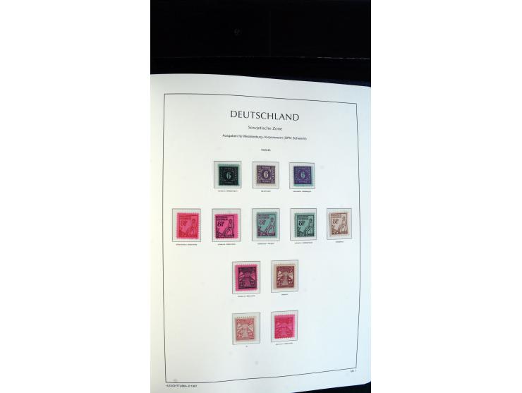 1945/49, ungebrauchte/postfrische und gestempelte Sammlung mit besseren Ausgaben, dabei Mi.-Nr. BI PF I  postfrisch, Block 2t