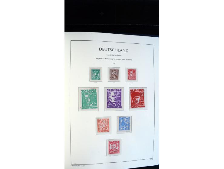 1945/49, ungebrauchte/postfrische und gestempelte Sammlung mit besseren Ausgaben, dabei Mi.-Nr. BI PF I  postfrisch, Block 2t