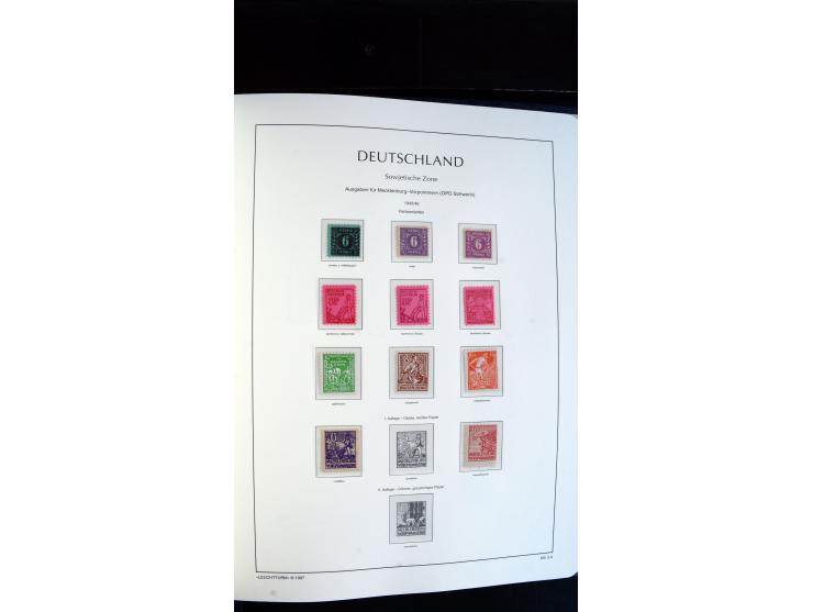 1945/49, ungebrauchte/postfrische und gestempelte Sammlung mit besseren Ausgaben, dabei Mi.-Nr. BI PF I  postfrisch, Block 2t