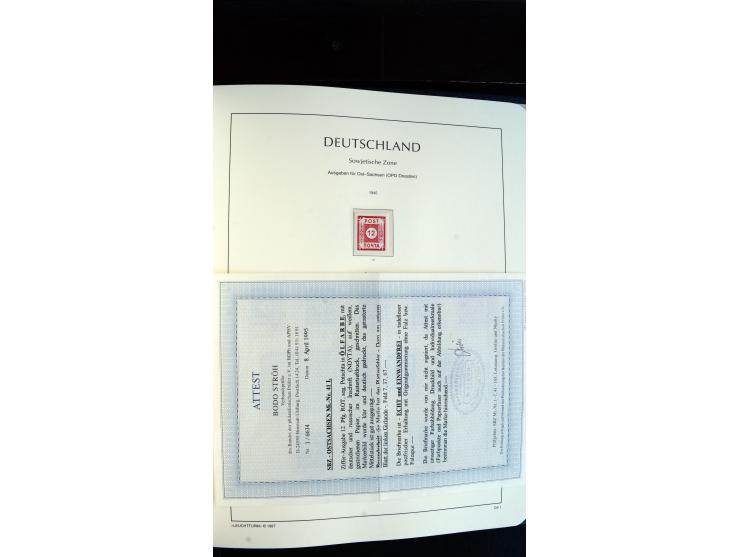 1945/49, ungebrauchte/postfrische und gestempelte Sammlung mit besseren Ausgaben, dabei Mi.-Nr. BI PF I  postfrisch, Block 2t