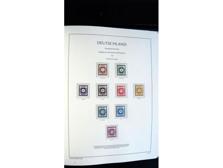 1945/49, ungebrauchte/postfrische und gestempelte Sammlung mit besseren Ausgaben, dabei Mi.-Nr. BI PF I  postfrisch, Block 2t