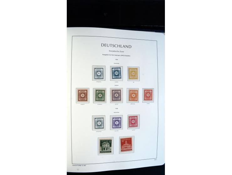 1945/49, ungebrauchte/postfrische und gestempelte Sammlung mit besseren Ausgaben, dabei Mi.-Nr. BI PF I  postfrisch, Block 2t