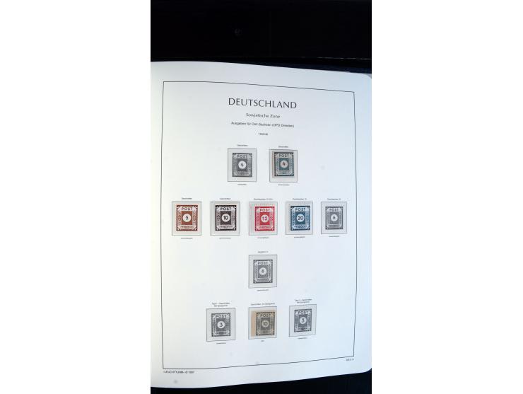 1945/49, ungebrauchte/postfrische und gestempelte Sammlung mit besseren Ausgaben, dabei Mi.-Nr. BI PF I  postfrisch, Block 2t