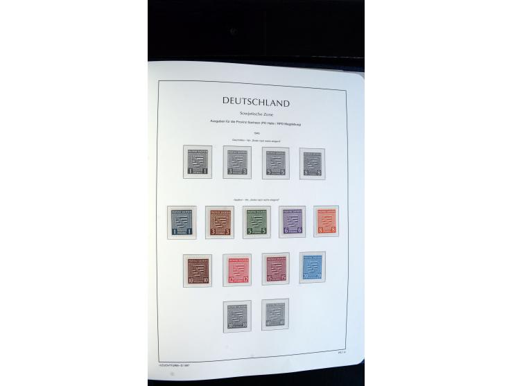 1945/49, ungebrauchte/postfrische und gestempelte Sammlung mit besseren Ausgaben, dabei Mi.-Nr. BI PF I  postfrisch, Block 2t
