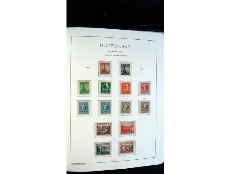 1945/49, ungebrauchte/postfrische und gestempelte Sammlung mit besseren Ausgaben, dabei Mi.-Nr. BI PF I  postfrisch, Block 2t