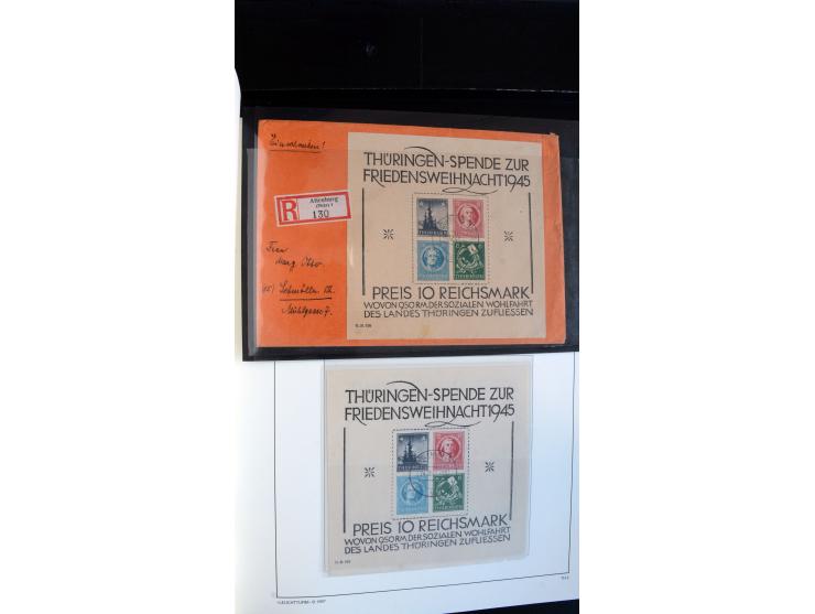 1945/49, ungebrauchte/postfrische und gestempelte Sammlung mit besseren Ausgaben, dabei Mi.-Nr. BI PF I  postfrisch, Block 2t