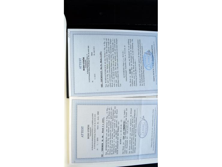 1945/49, ungebrauchte/postfrische und gestempelte Sammlung mit besseren Ausgaben, dabei Mi.-Nr. BI PF I  postfrisch, Block 2t