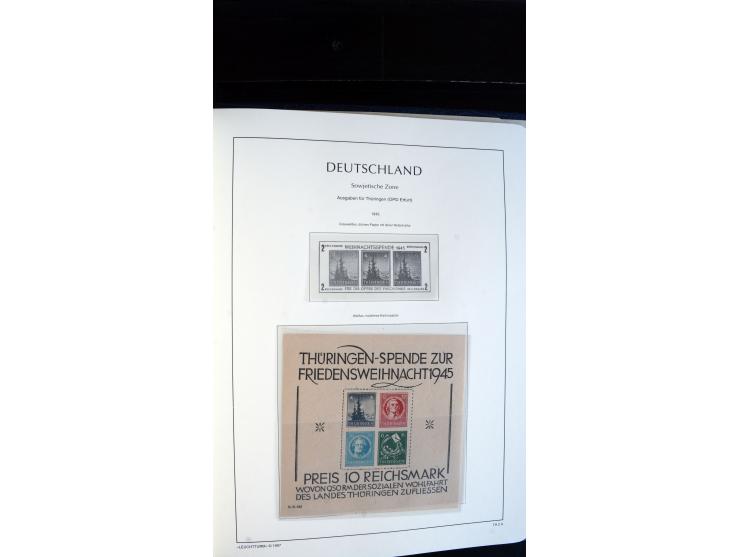 1945/49, ungebrauchte/postfrische und gestempelte Sammlung mit besseren Ausgaben, dabei Mi.-Nr. BI PF I  postfrisch, Block 2t