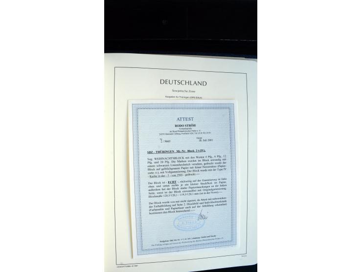 1945/49, ungebrauchte/postfrische und gestempelte Sammlung mit besseren Ausgaben, dabei Mi.-Nr. BI PF I  postfrisch, Block 2t