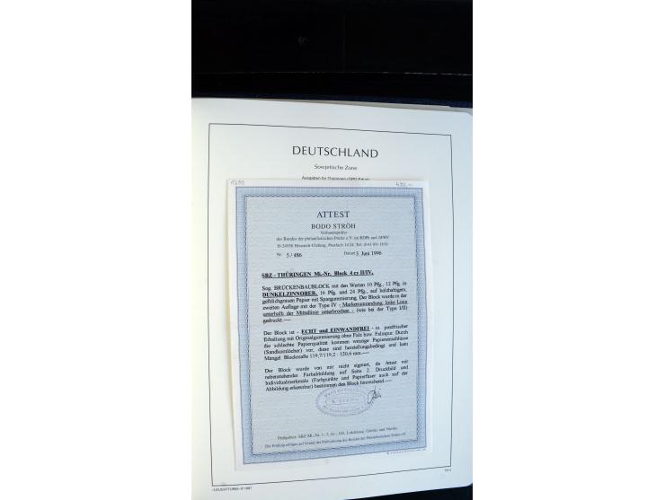 1945/49, ungebrauchte/postfrische und gestempelte Sammlung mit besseren Ausgaben, dabei Mi.-Nr. BI PF I  postfrisch, Block 2t