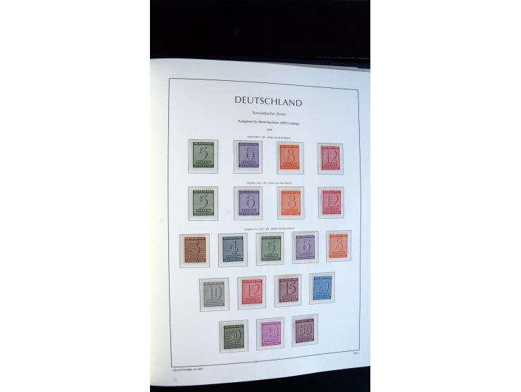 1945/49, ungebrauchte/postfrische und gestempelte Sammlung mit besseren Ausgaben, dabei Mi.-Nr. BI PF I  postfrisch, Block 2t