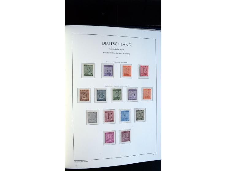 1945/49, ungebrauchte/postfrische und gestempelte Sammlung mit besseren Ausgaben, dabei Mi.-Nr. BI PF I  postfrisch, Block 2t