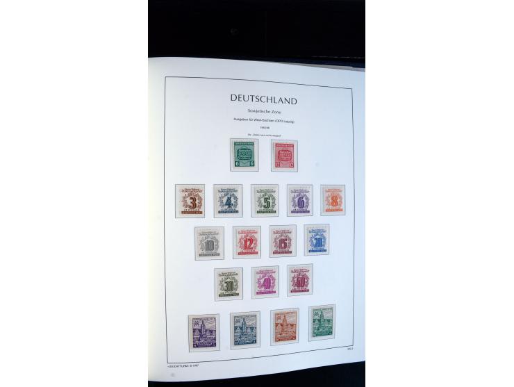 1945/49, ungebrauchte/postfrische und gestempelte Sammlung mit besseren Ausgaben, dabei Mi.-Nr. BI PF I  postfrisch, Block 2t